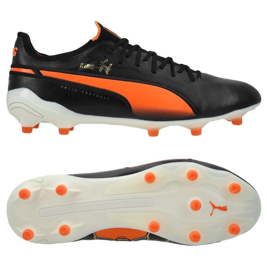 PUMA King Ultimate Cruyff FG/AG Legends - Noir/Blanc/Orange/Doré/Frosted Ivory ÉDITION LIMITÉE