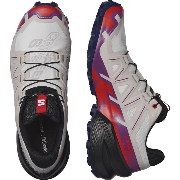 Chaussure trail SALOMON SPEEDCROSS 6 W WHITE/SPARKLING GRAPE/FIERY RED