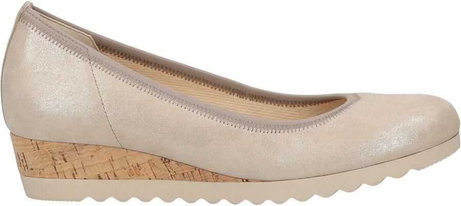 Gabor 82.641.12 Pumps Leer Beige Dames Sleehak Beige Goud