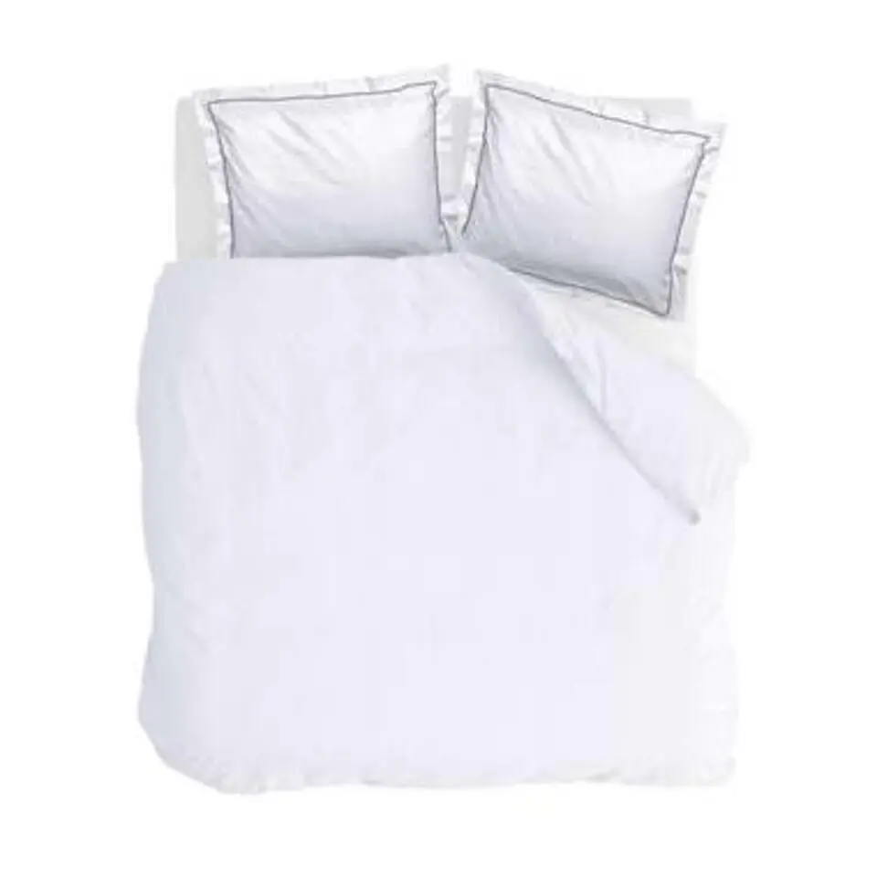 Walra - Dekbedovertrek Subtile Stripe - 240x220 cm - Wit / Antraciet