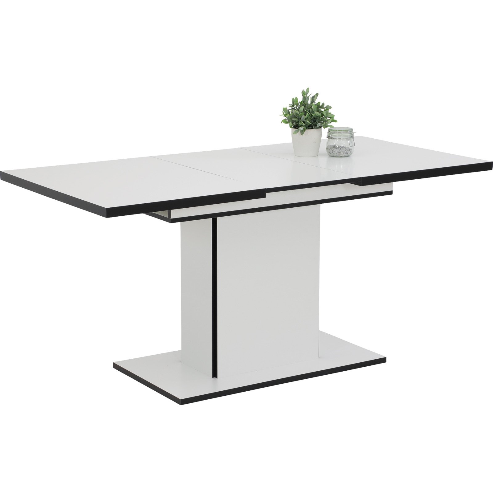 Tisch Ariana, Dekor weiss, 120/160 x 76 x 80 cm