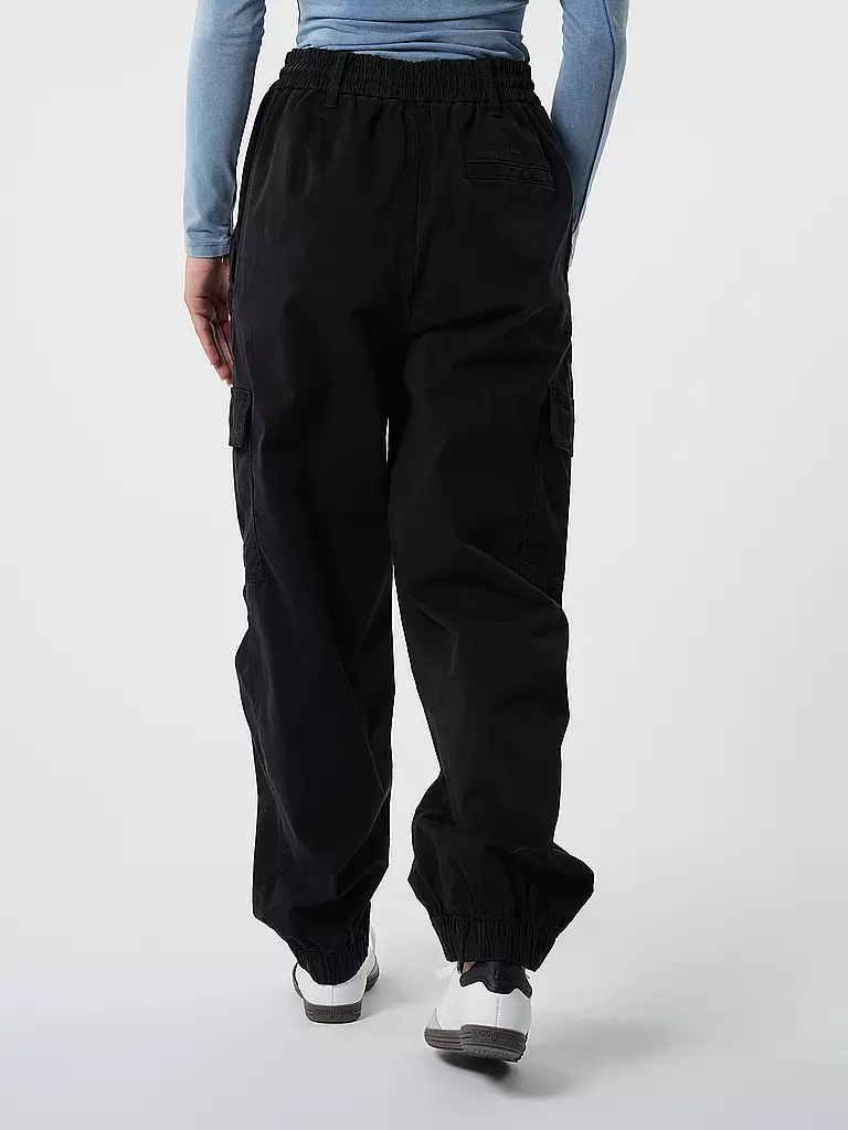 HUGO Cargohose Relaxed Fit HISUNE-1-D_B schwarz