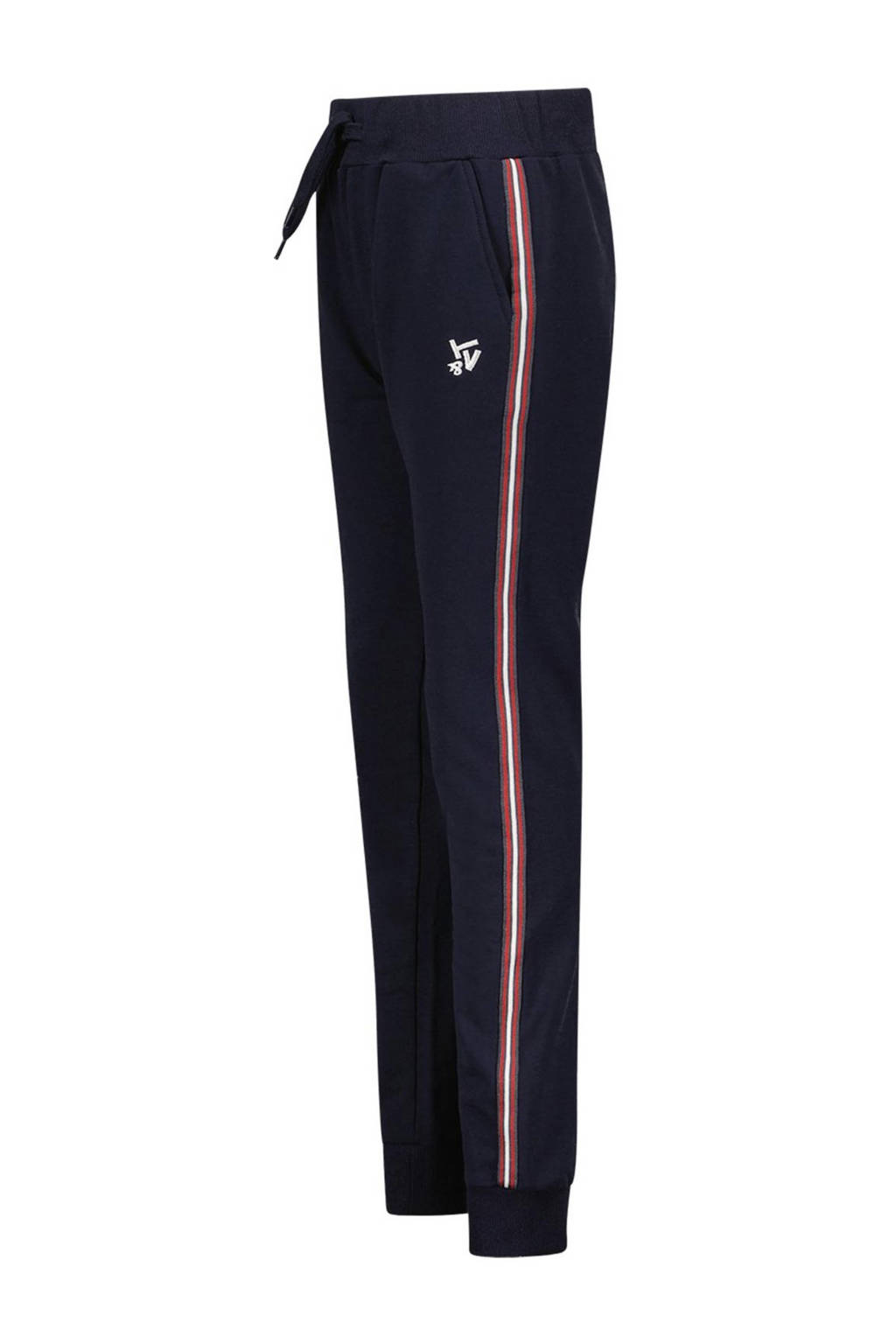 TYGO & vito regular fit joggingbroek Bas met zijstreep donkerblauw