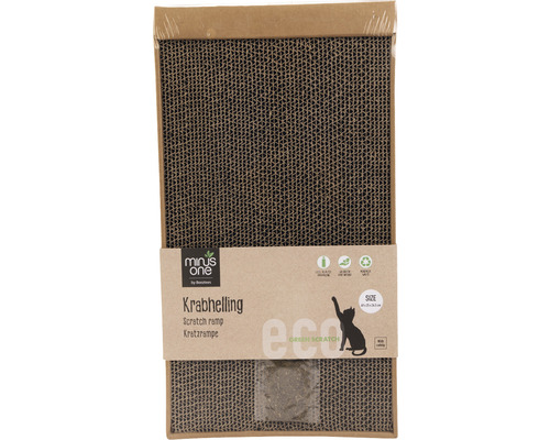 Krabplank voor katten van Beeztees Minus one kattenhelling karton bruin 49 x 25 x 24 cm
