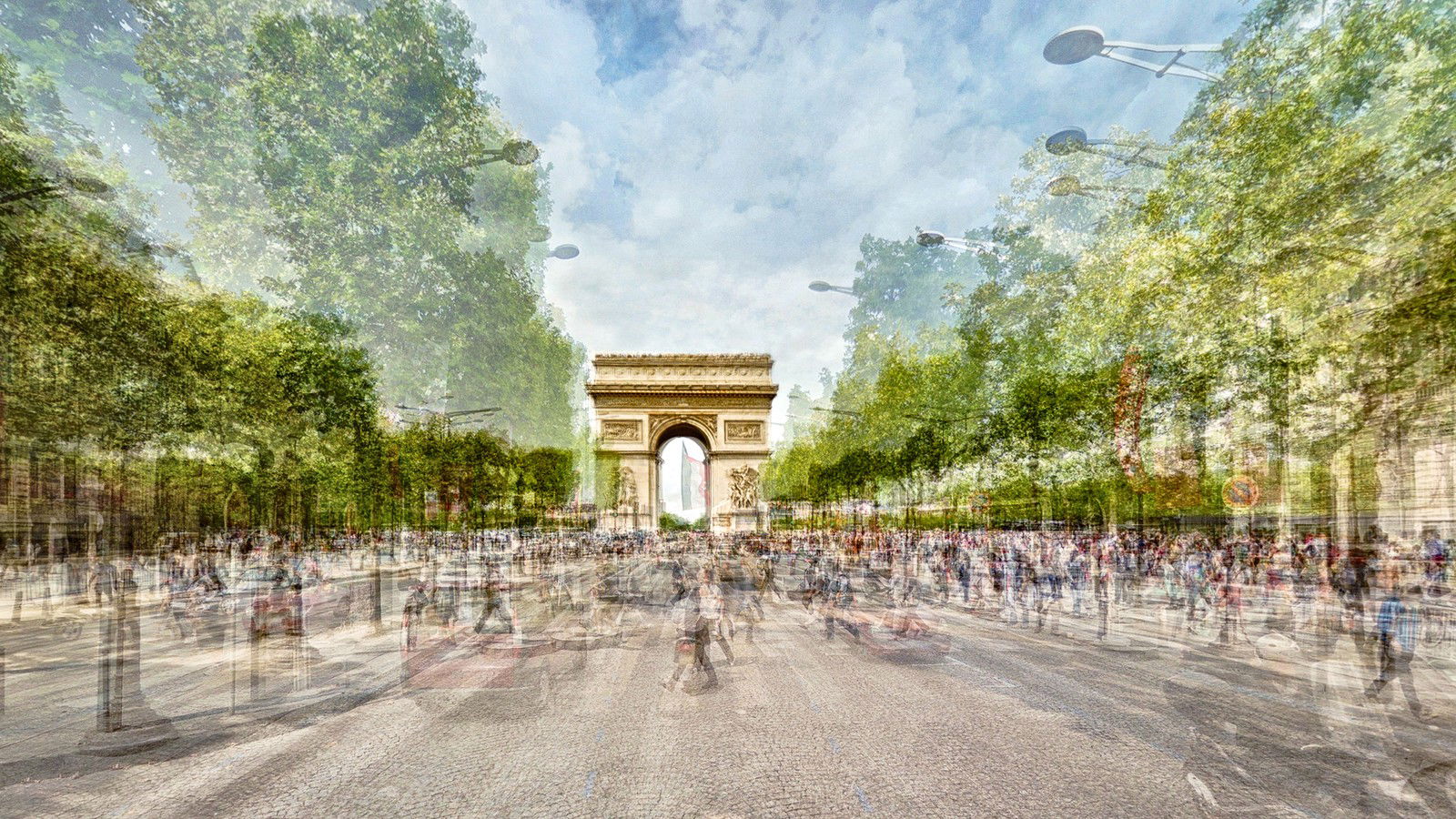 Champs Elysees, Paris by Pep Ventosa - Limited Edition. Edition of: 100. Signed.