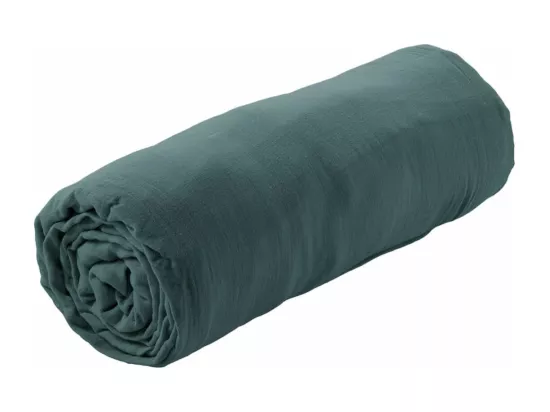 OUREA - Drap Housse 140x190cm Gaze de Coton Canard
