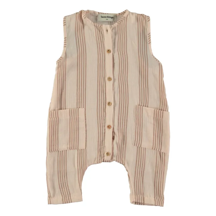 Tocoto Vintage Combinaison Rayure | Rose