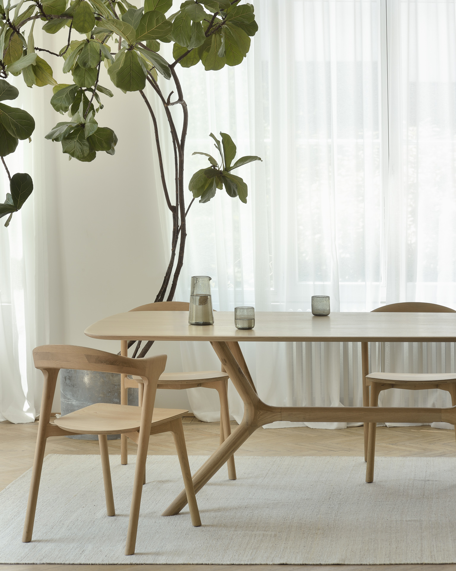 Oak X eettafel  - 200x100