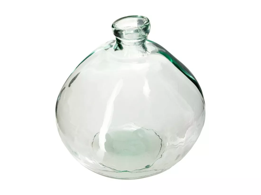Vase rond Verre recyclé transparent H 33 cm