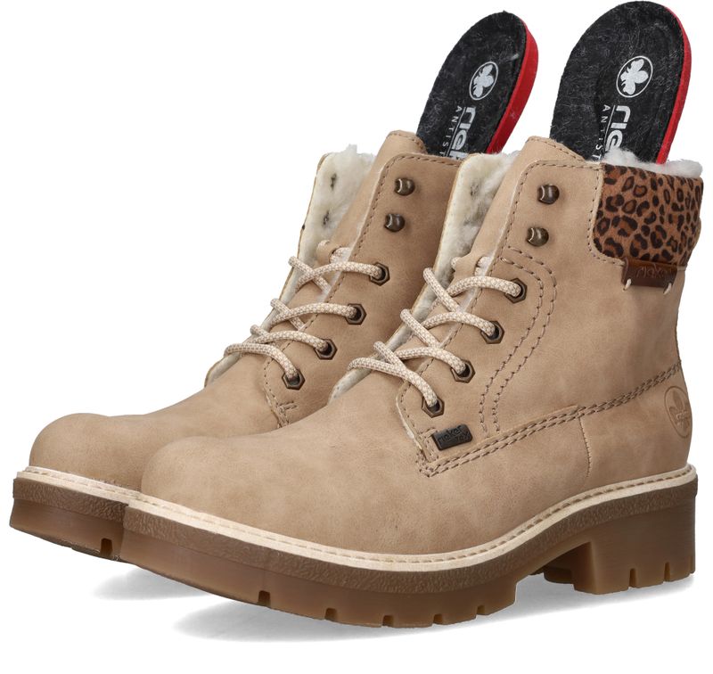 Rieker Veterboots Beige Dames