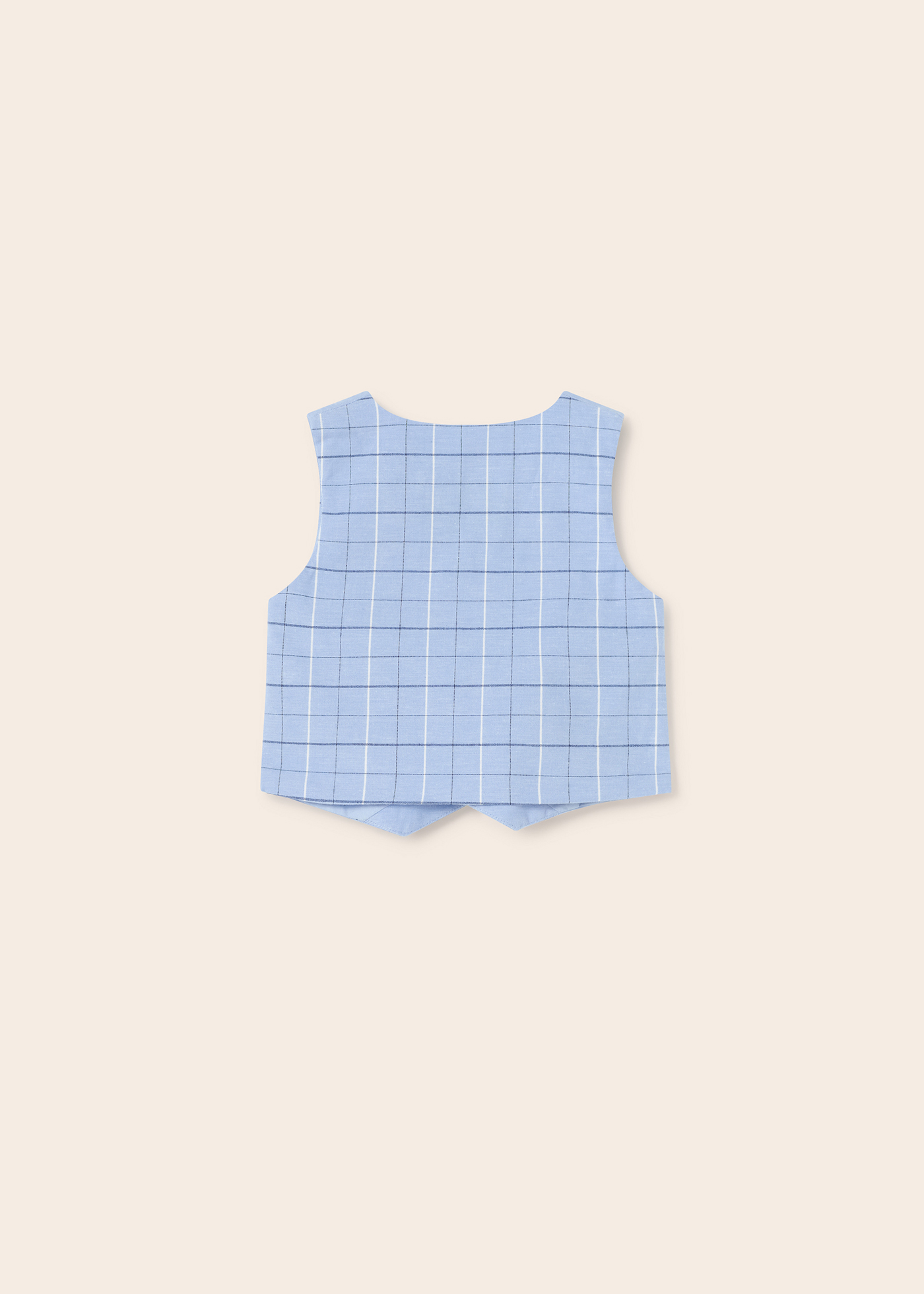 Colete de linho estampado para bebê