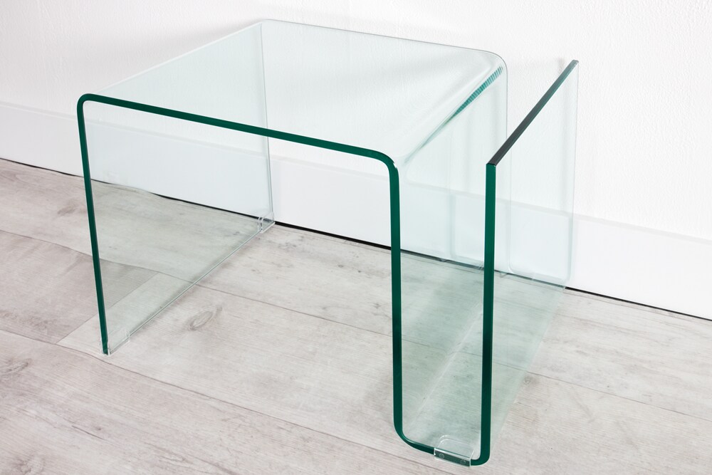 riess-ambiente Couchtisch FANTOME - 50cm Beistelltisch mit Ablage für Magazine transparent Glas