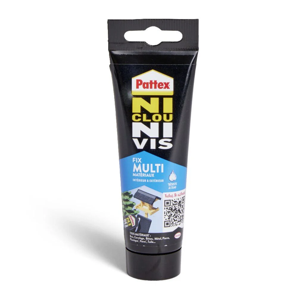 Colle de fixation Pattex Multi matériaux 142g - Intérieur et Extérieur