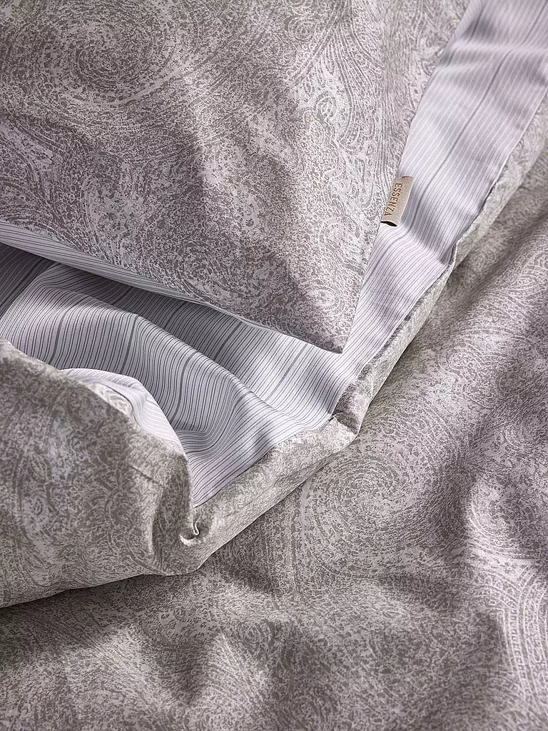 ESSENZA Satin-Bettwäsche FABRICE 70x90cm/140x200cm Cloud Grey  hellgrau