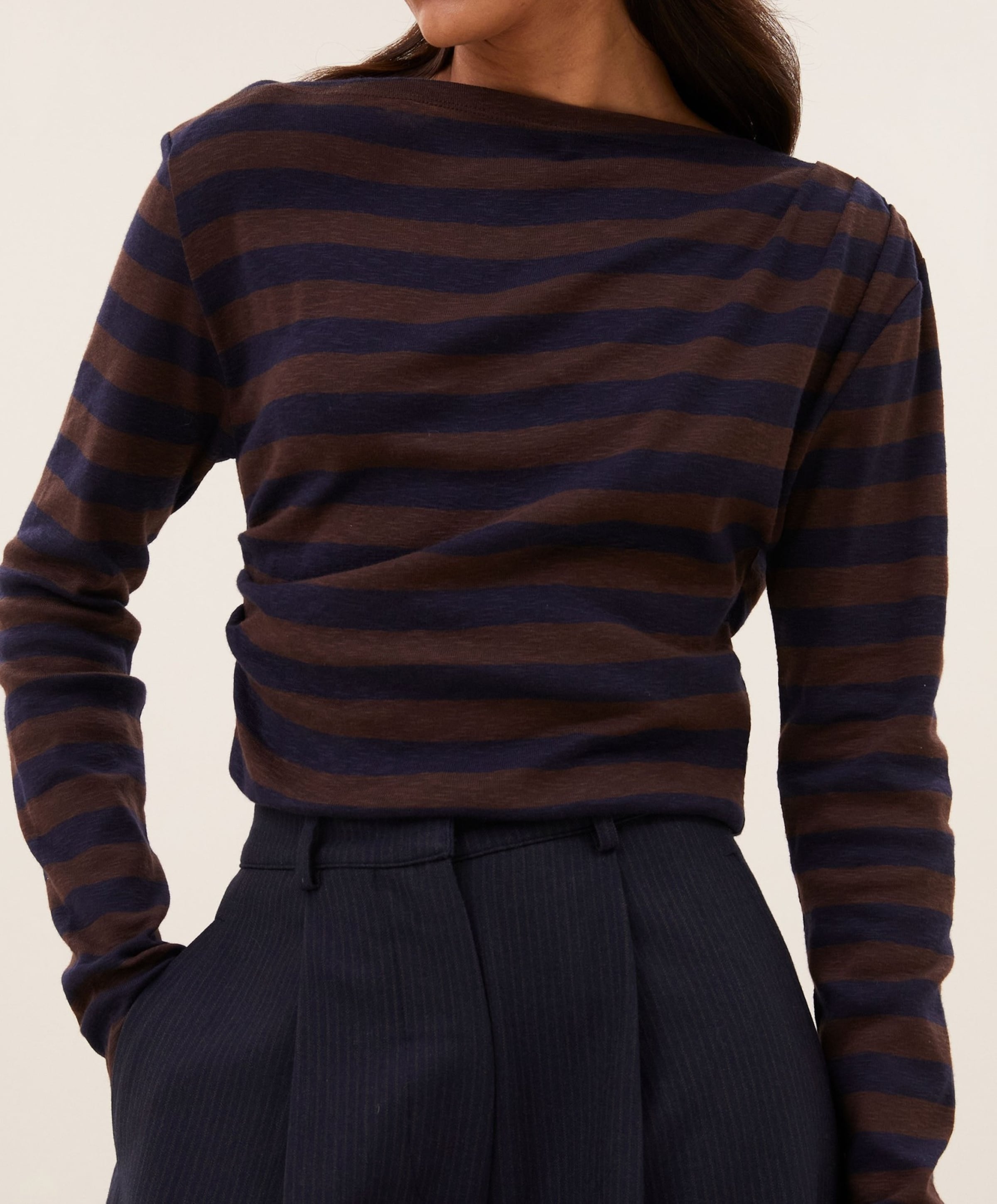 by-bar Dames longsleeve bruin