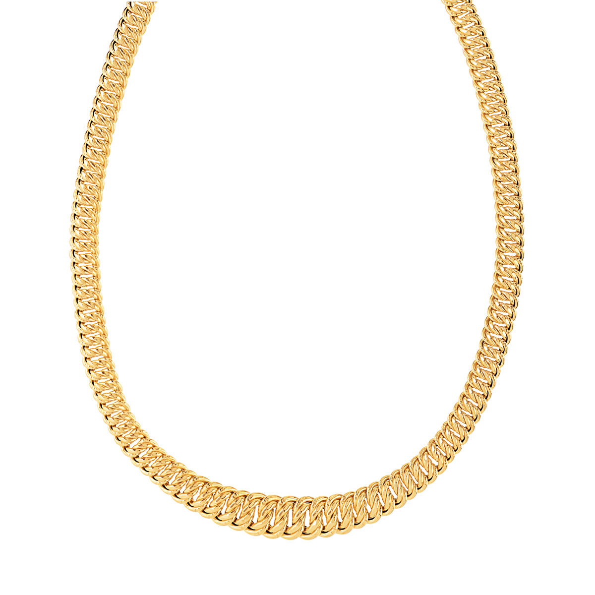 Collier en chute or 750 jaune maille américaine 50 cm