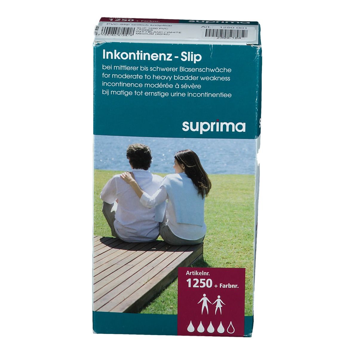 suprima 1250 PVC Slip seitlich knöpfbar
