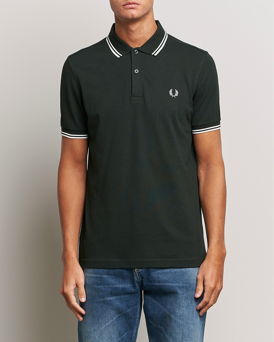 Fred Perry Twin Tipped Polo Shirt Night Green