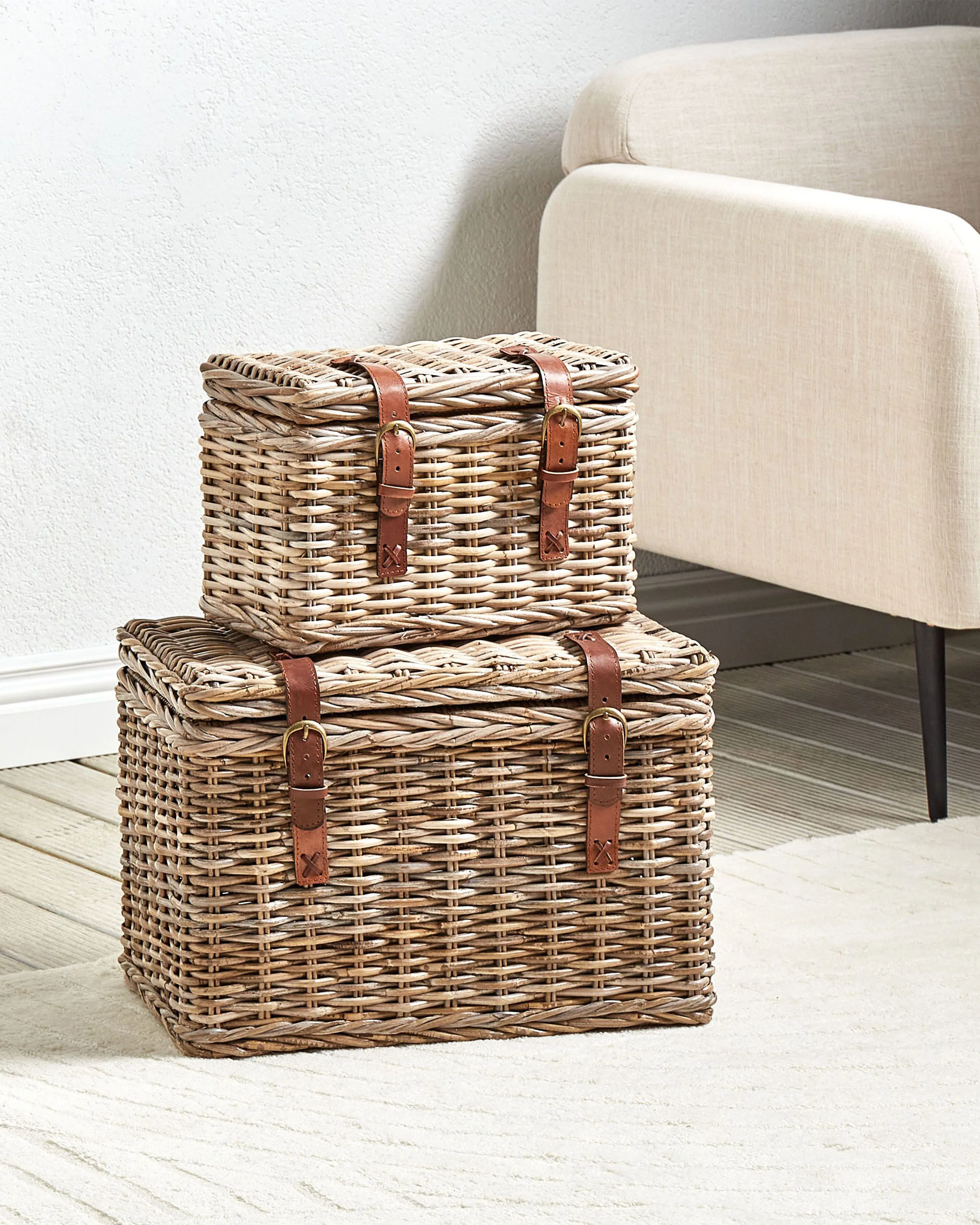 Set van 2 manden IRBID Rotan Natuurlijk