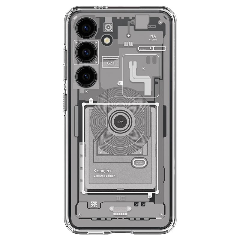 Samsung Galaxy S24 Zero One Ultra Hybrid Case Hülle (ACS07351) - Grau / Transparent