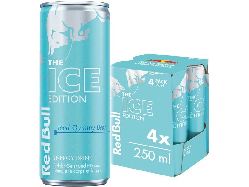 Red Bull Energy Drink The ICE Edition Iced Gummy Bear 4 x 0 Der eisige Energy-Kick mit Gummy Bear Flavor