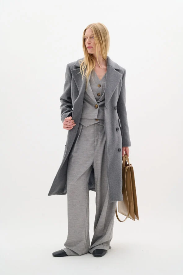 InWear ThoraIW Lapel Coat Granite melange