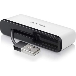 Belkin F4U021BT hub & concentrateur 480 Mbit/s Noir, Blanc