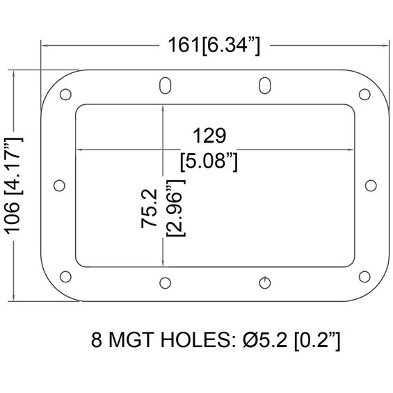 Penn Elcom H1906 achterplaat voor handgreep H1050 en H7159