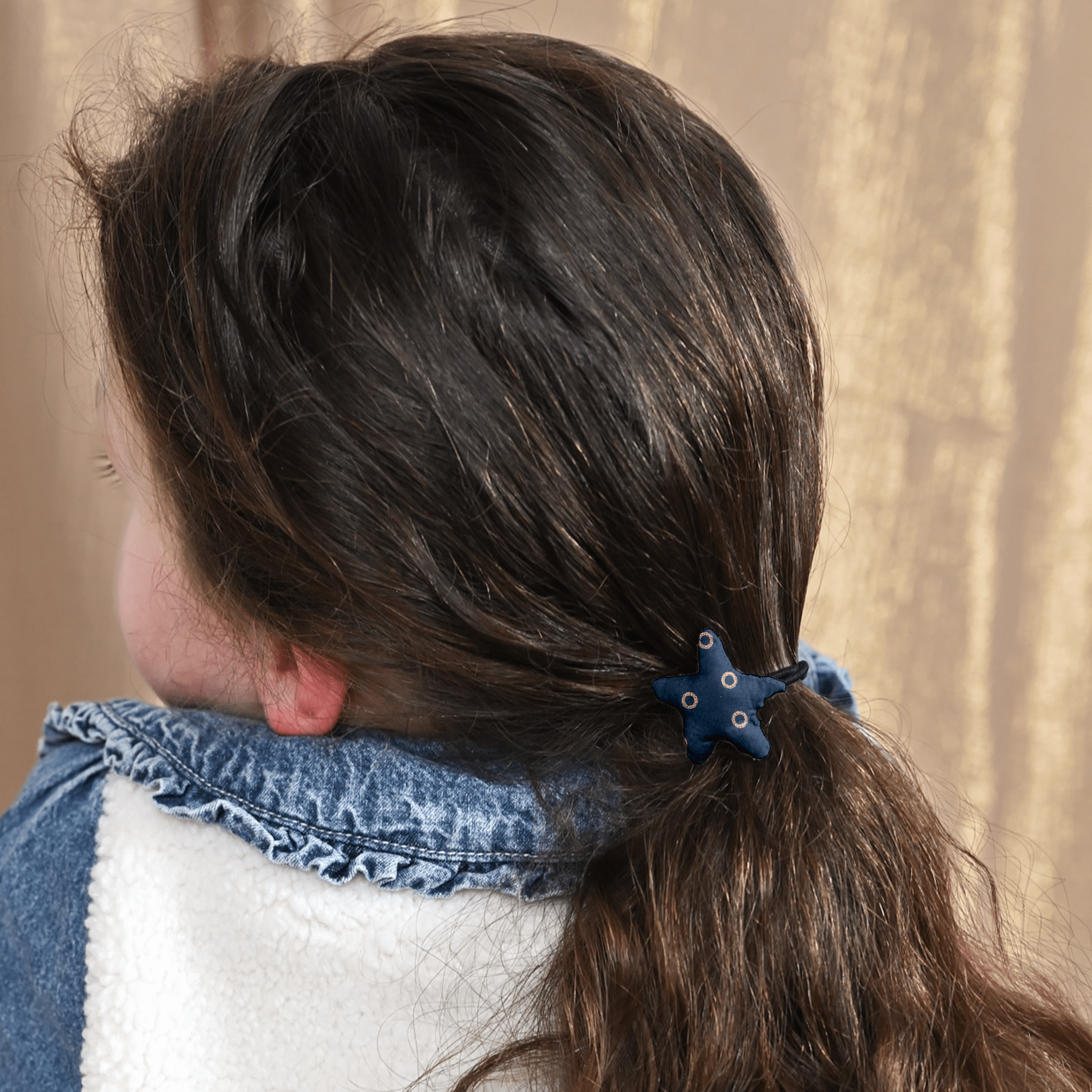 Elastique Cheveux Étoile Bulle Bronze Marine