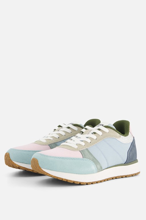 Woden Ronja Color Blocked Sneakers blauw Leer