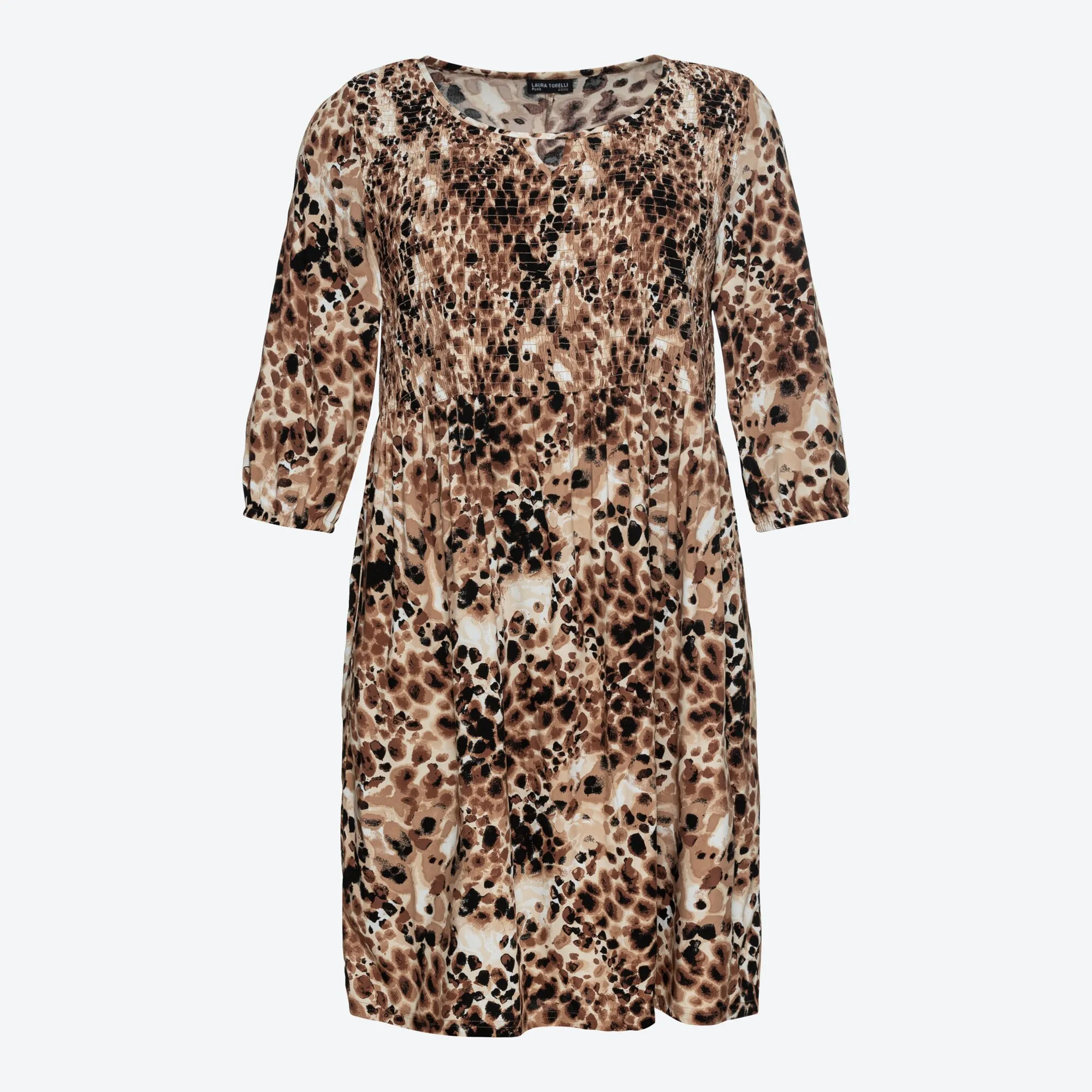 Damen-Kleid mit Animal-Print, große Größen