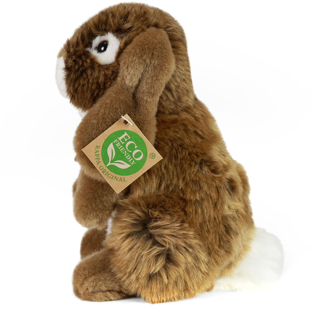 Rappa knuffelkonijn staand bruin - 18 cm