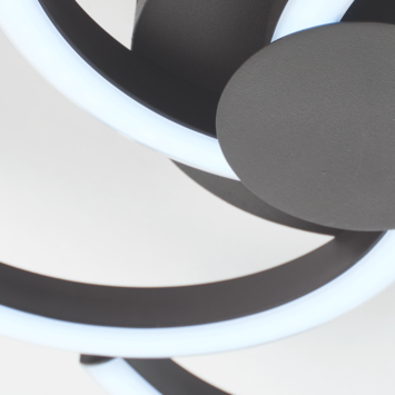 Brilliant plafondlamp Fico 22W 2300 lm zwart