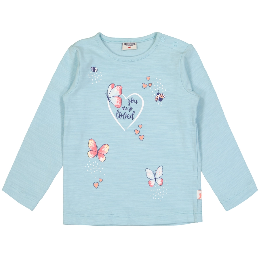 Salt and Pepper Langarmshirt Butterfly hellblau