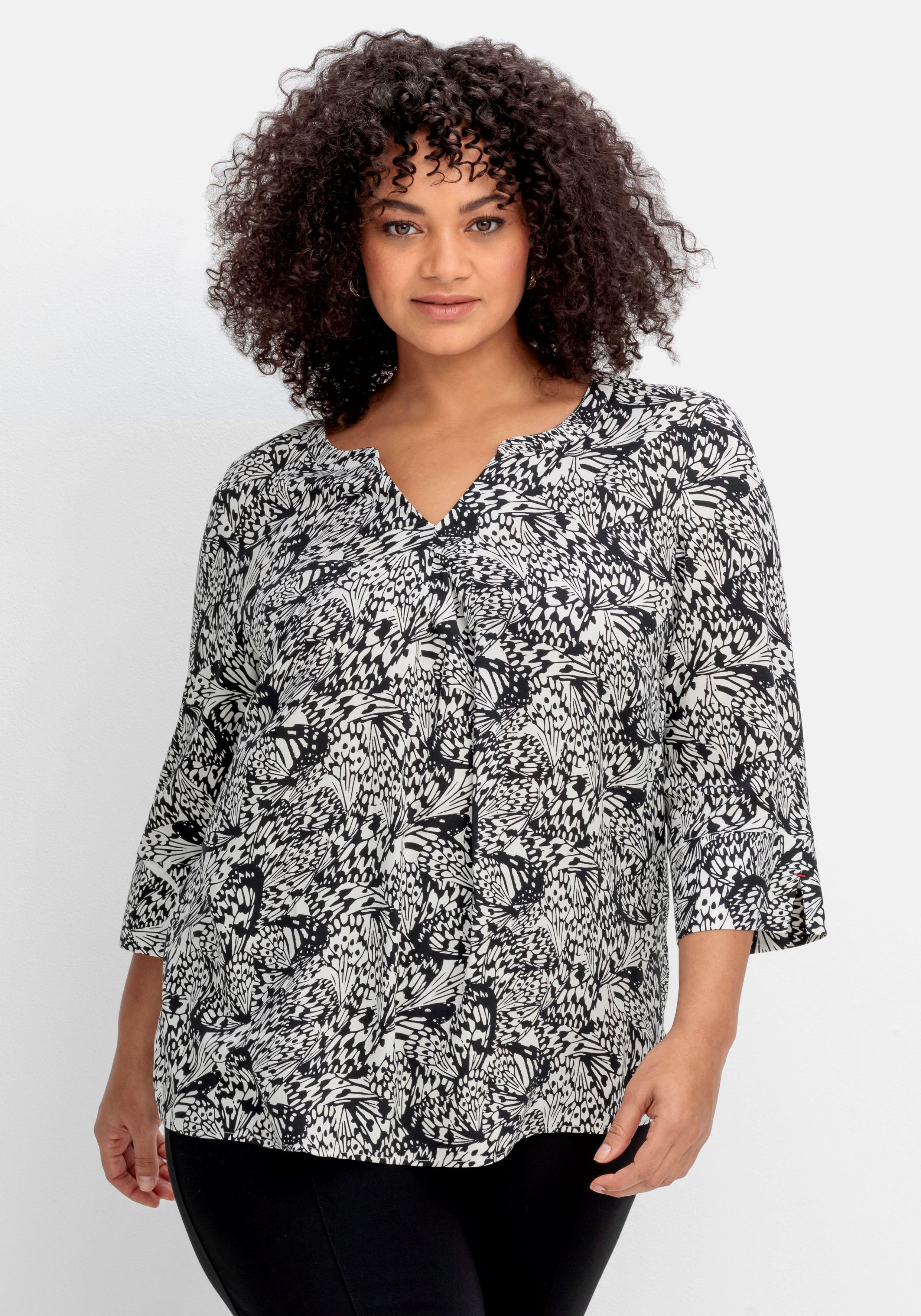 Tunika mit 3/4-Arm und Alloverprint