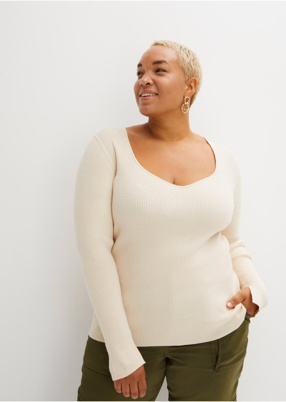 Pull à décolleté cœur
