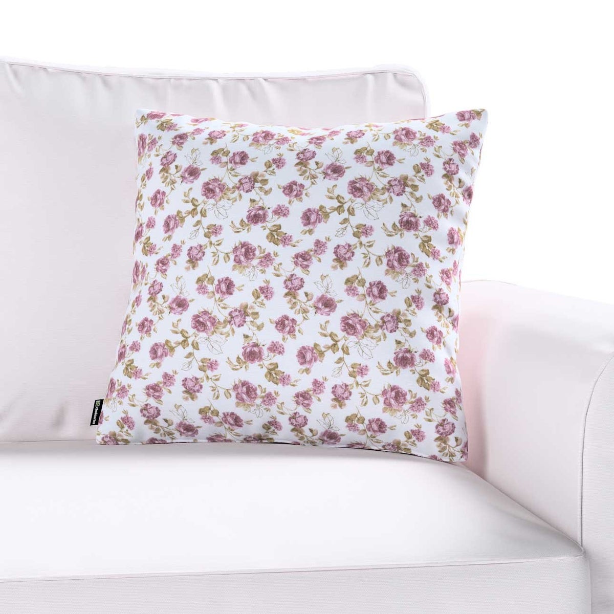 Kussensloop Bloemen roze, 50x50cm