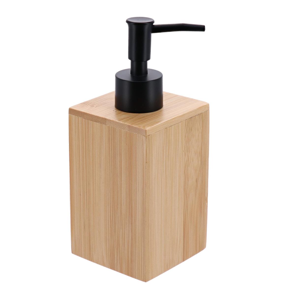 DISTRIBUTEUR A SAVON BAMBOU POMPE NOIRE 250ML