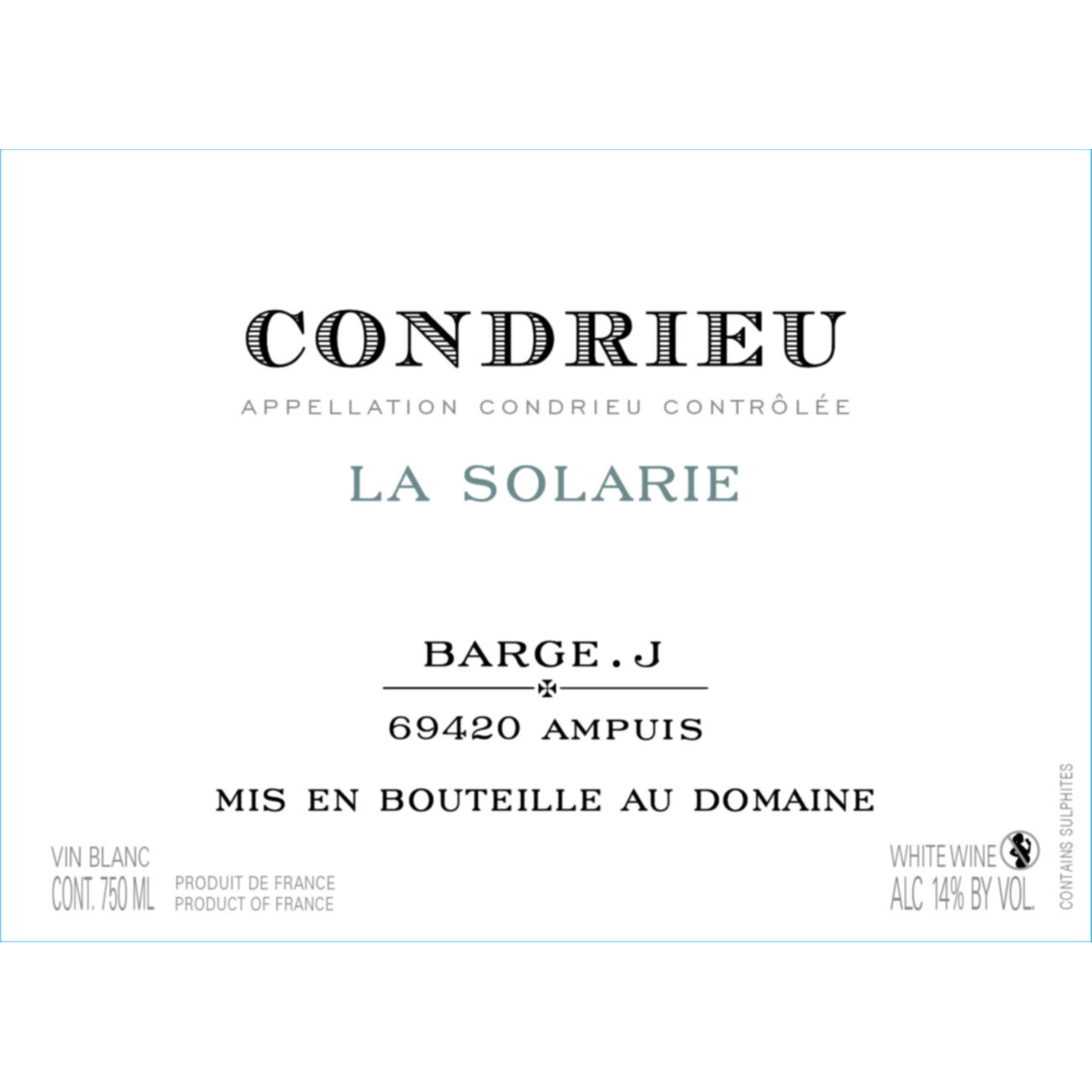 Condrieu AOP, Julien Barge 6x 75cl -6x 75cl