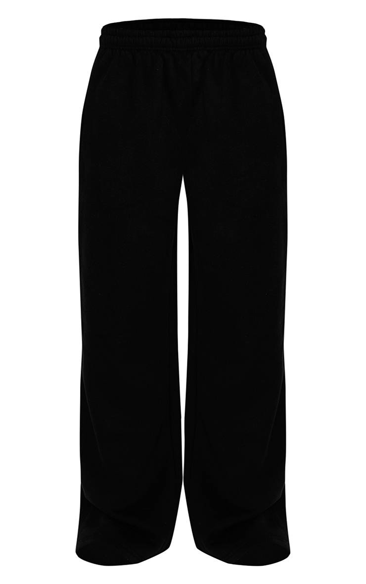 Noir Pantalon De Jogging À Jambe Droite