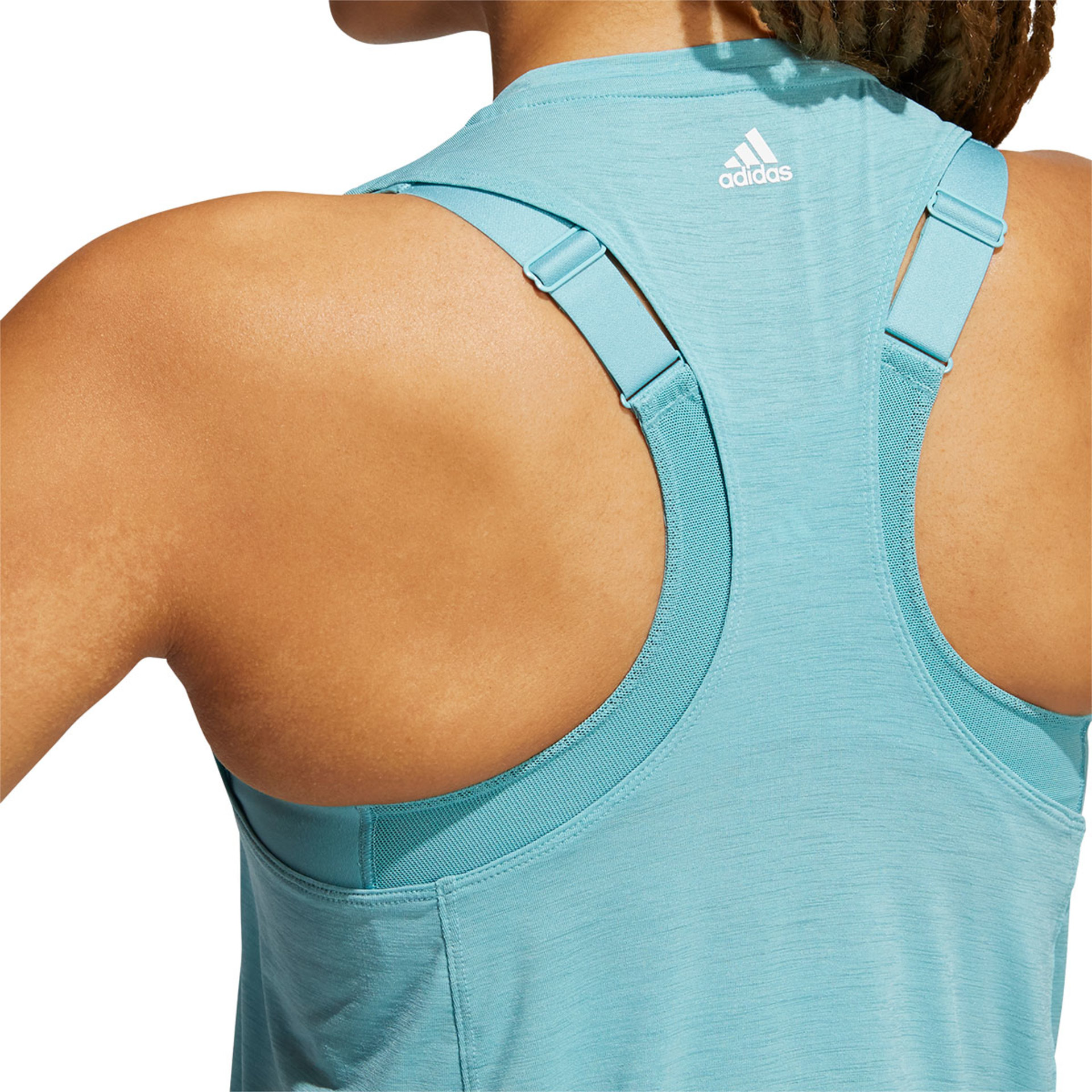 adidas 3Bar Logo Hardloopshirt Zonder Mouwen Blauw Dames