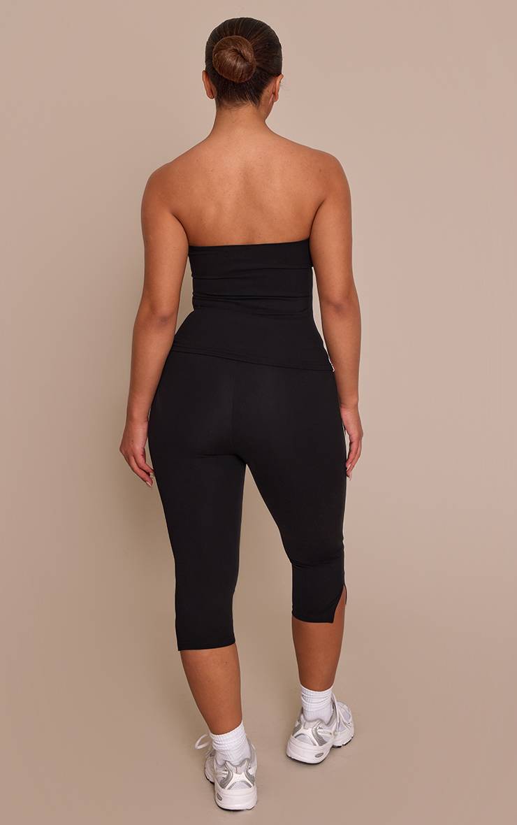 Noir Capri Sculptant À Détails De Bandes Contrastées Shape