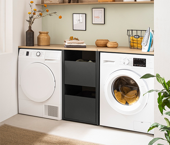 Waschmaschinenumbau »Solea U670«, anthrazit, 2er-Set