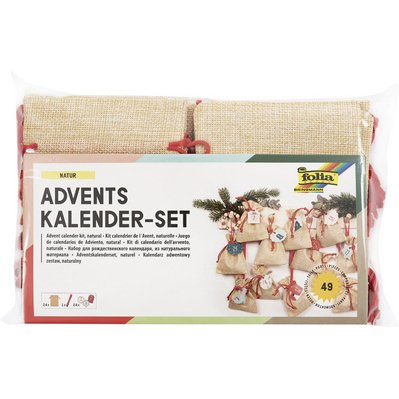 Kit calendrier de l'Avent, sac de jute, naturel