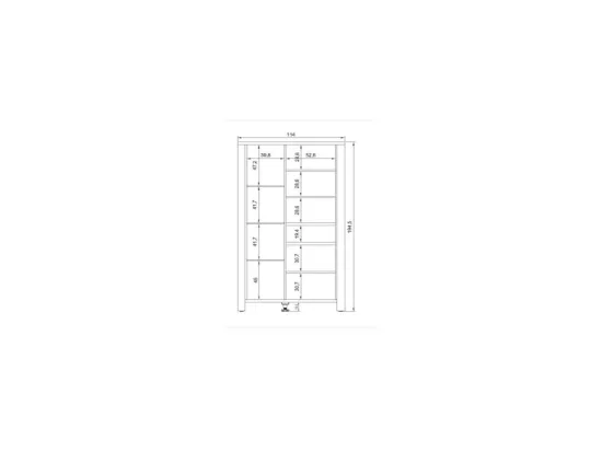 Vaisselier 3 portes 1 tiroir effet Bois tropical - BRUNO