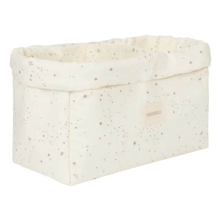 Nobodinoz Panier de rangement Stories en coton bio | Ecru