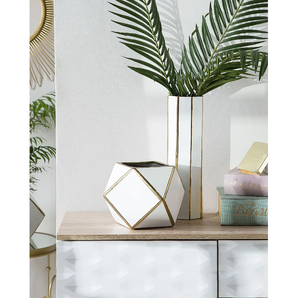 BELIANI Vase Estella - Blanc