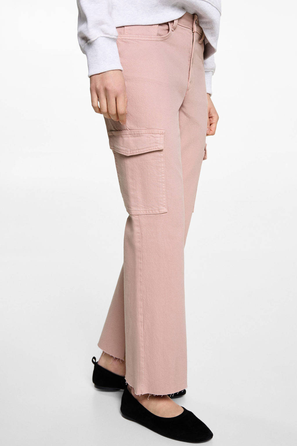 MANGO TEEN flared flared broek roze