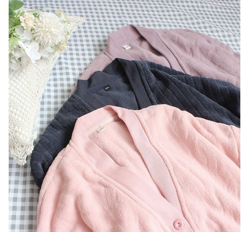 Dogini - Koppel bijpassende fleece pyjamatop met lange mouwen (verschillende ontwerpen)