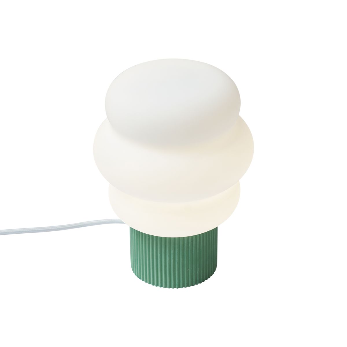 Japandi tafellamp groen met opaal glas 18cm - Kumo
